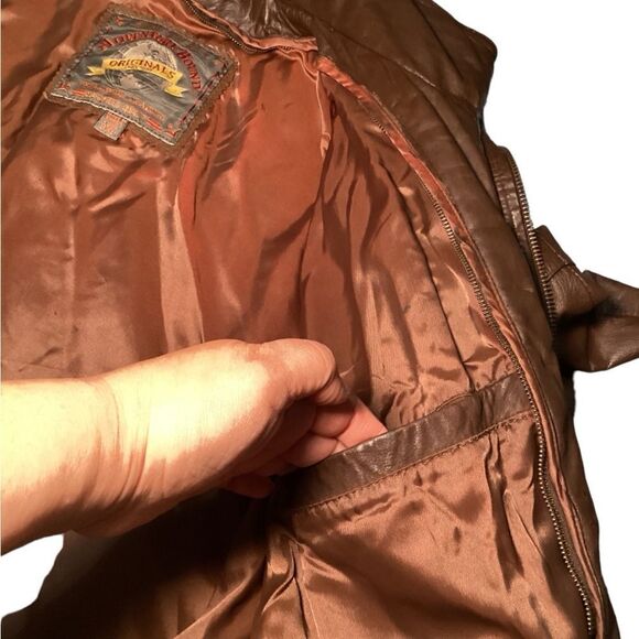 Vintage Brown Leather Motorcycle‎ Jacket - Stylish Biker Outerwear Sere Descript - Picture 10 of 16